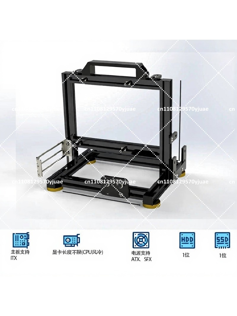 Aluminum Open Frame Test Bench Water Cooling - Aluminium-PC-Testbank-Rahmen für den Außenbereich, ATX-, MATX-,